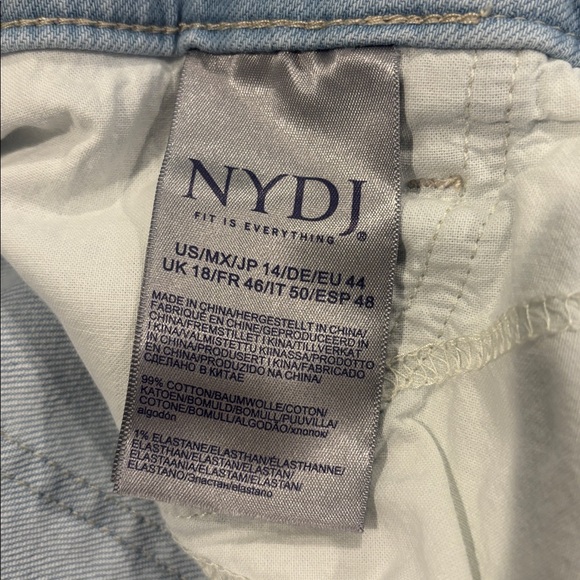 NYDJ Womens Zoey Distressed Jean Short 14 - Picture 6 of 6